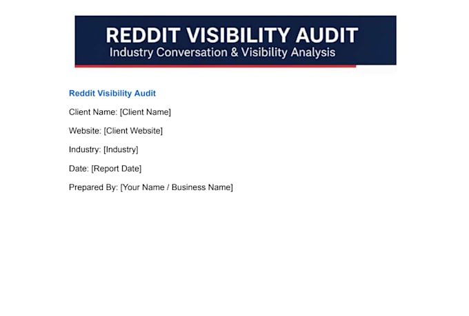 run a reddit visibility audit for your business